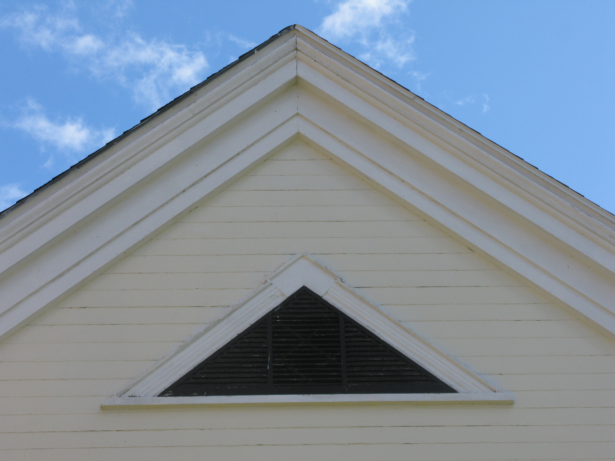 Gable and flush board siding